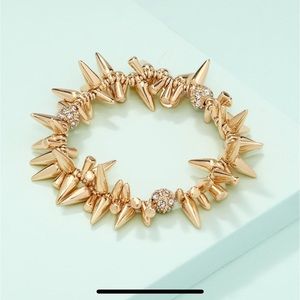 Gold Finish Renegade Spike Bracelet
